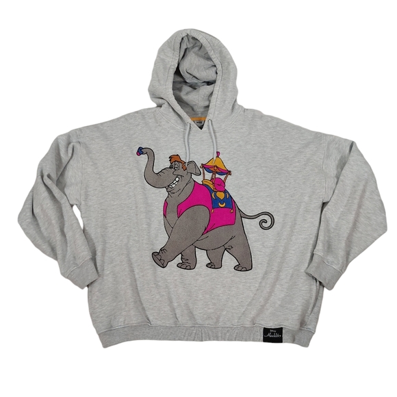 Disney Aladdin Grey Abu as Elephant Pullover Adult Hoodie from Oh My Disney - Picture 5 of 15